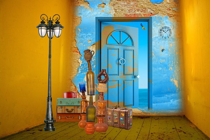 collage, color, colors, concept, conceptual, digital, digital art, photo collage, photography, surreal, surrealism, Holiday-Makersphoto preview