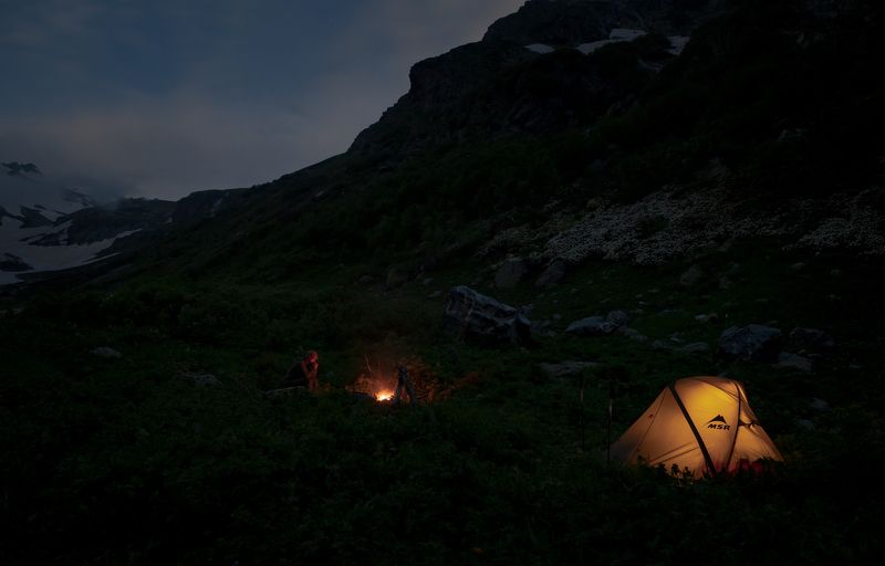 Горы, поход, вечер, настроение, костер Вечер у костраphoto preview