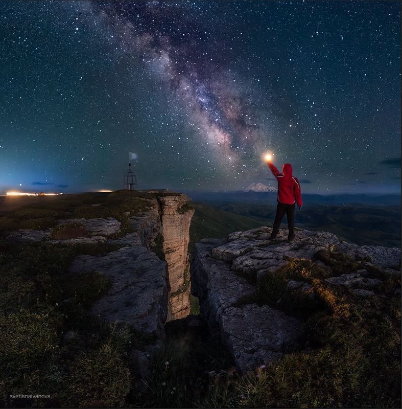 бермамыт, млечный путь, ночь, кавказ, звезды, эльбрус Зажигая звезды...photo preview