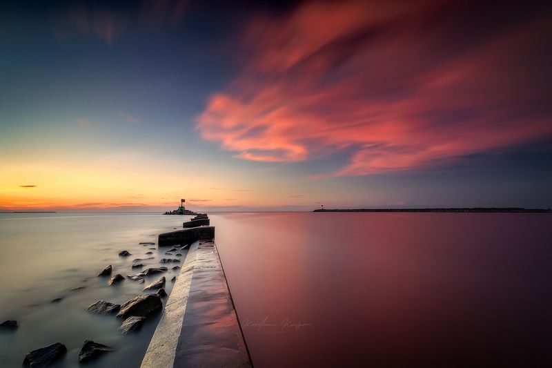 #sea #calm #sunset #longexposure #baltic #poland Gorki Zachodniephoto preview