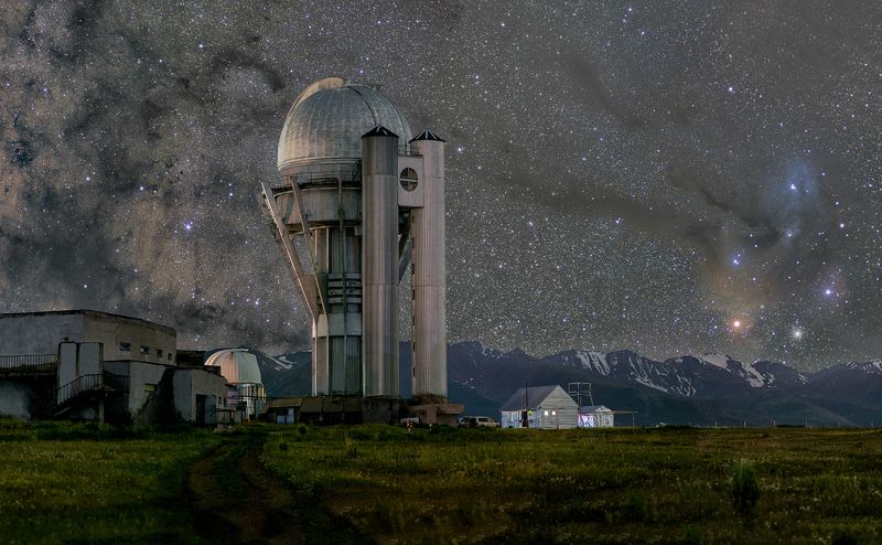 космос, ночь, пейзаж, темная лошадь, туманность, млечный путь, темная река, эдельвейс, обсерватория, алматы, казахстан, горы, снег, скорпион, антарес, звезды, астро, астрофото, астропейзаж Приют для звездphoto preview