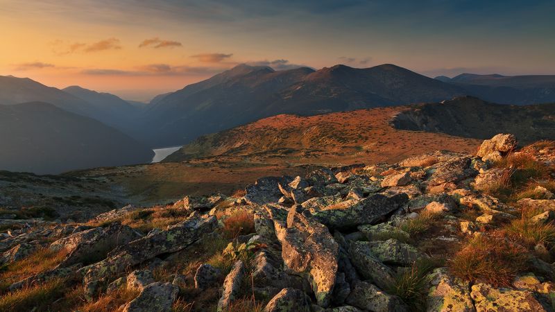 рила, българия, мусала, rila, bulgaria, balkan, musala, outdoor, горы, лето, season, travel, hiking, peak, summit, lake, evening, golden hour, tranquility, europe, adventure, mountains, Musala On Horizonphoto preview