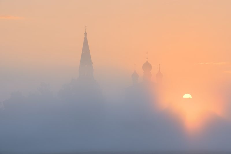 осенево, утро, туман, рассвет, восход *** фото превью