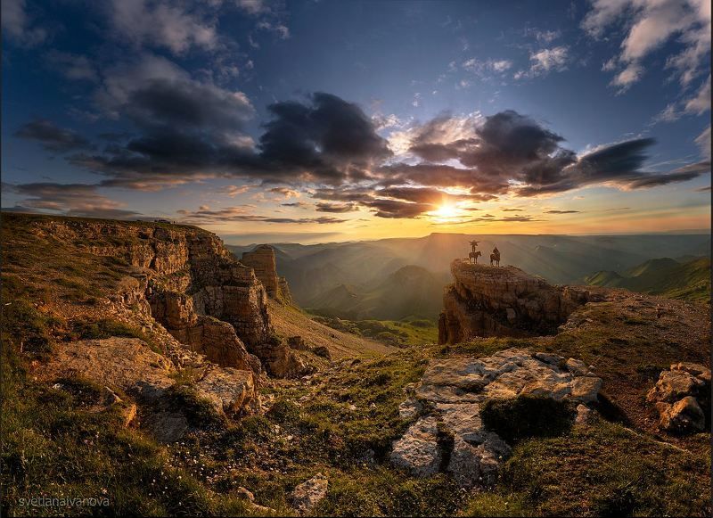 бермамыт, закат, горы, кавказ, эльбрус Лезгинка над облаками...photo preview