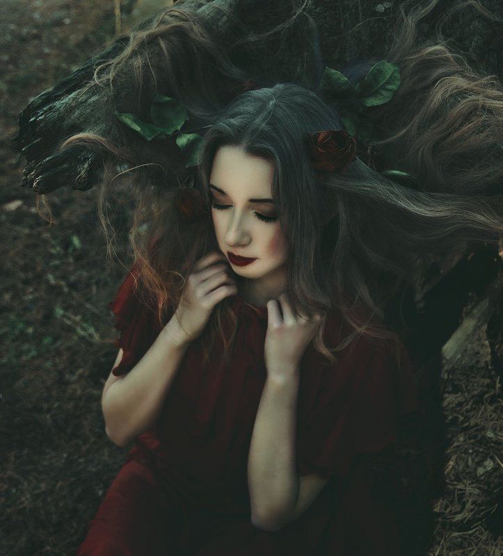 Девушка, Красота, Лес, Портрет, Розы Елизаветаphoto preview