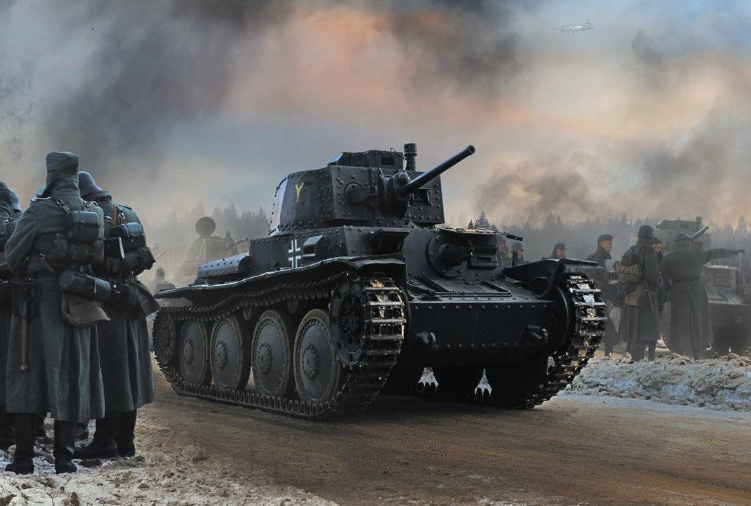 война, немцы, танк, солдат, pzkpfw 38(t) praga, Boji