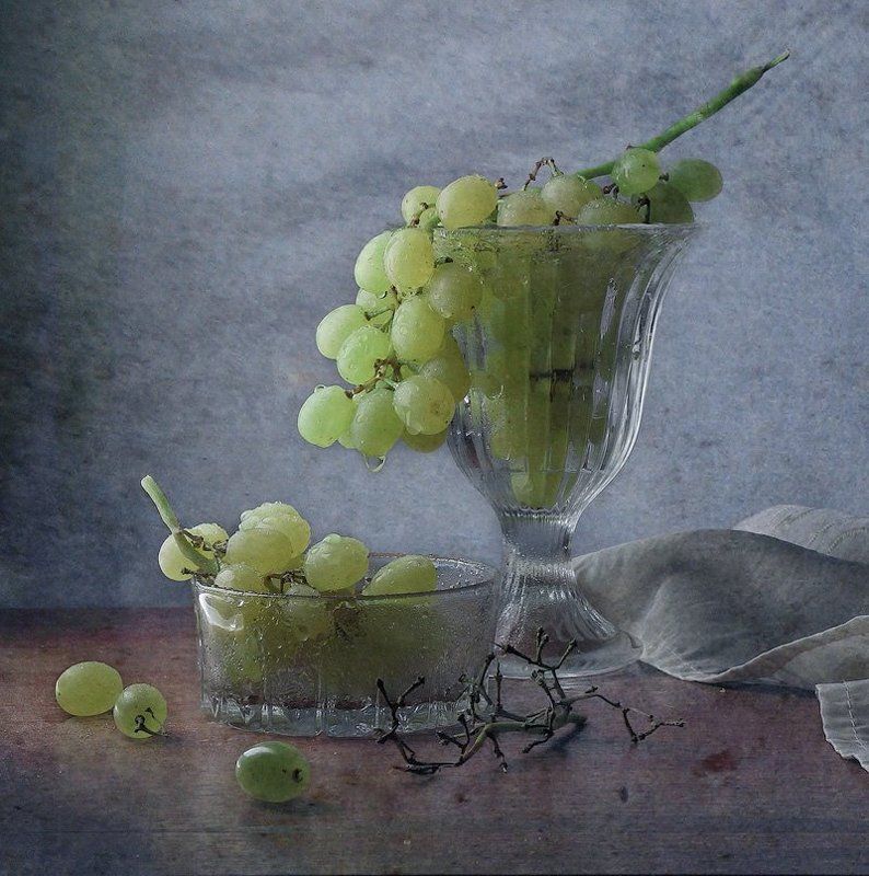 Виноград, Капли, Натюрморт Виноградphoto preview