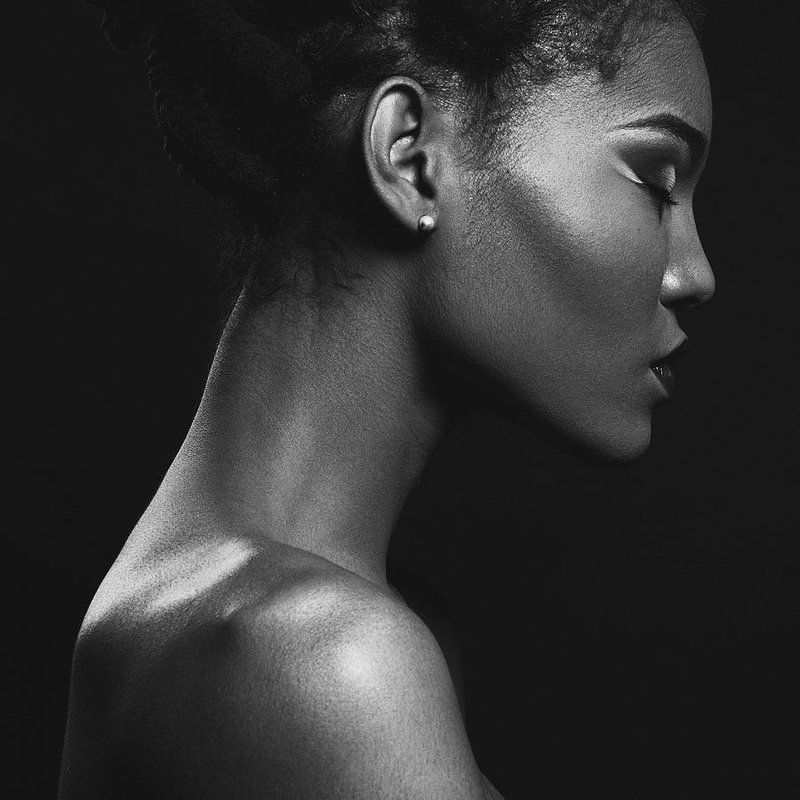 Girl, Portrait, Woman, Девушка, Портрет девушки, Профиль, Ч/б Люсияphoto preview