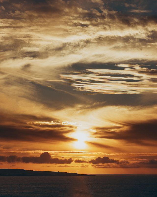 природа, landscape, sunset, clouds, nature, закат, лето, океан Golden hourphoto preview