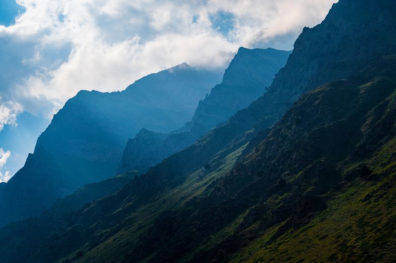 mountains sky clouds plateau rage landscape rock caucasus Чегем.photo preview