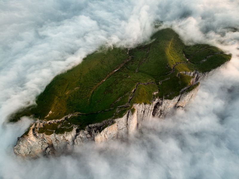большой тхач, малый тхач, адыгея, туман, пейзаж, big thach, small thach, adygea, fog, landscape Большой Тхач прилёг на отдыхphoto preview