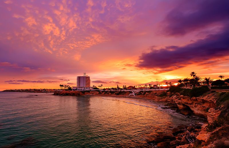 испания, пейзаж, море, закат, фотограф в испании, торревьеха, ла зения, пляж, путешествие, коста бланка, аликанте, фотохудожник, фотограф в испании, spain, sunset, photograher in spain Закат на побережье Коста Бланка в Испании, Ла Зенияphoto preview
