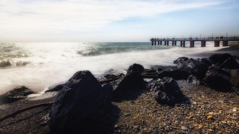 пейзаж, природа россии, природа, шторм,волны Шторм на Чёрном мореphoto preview