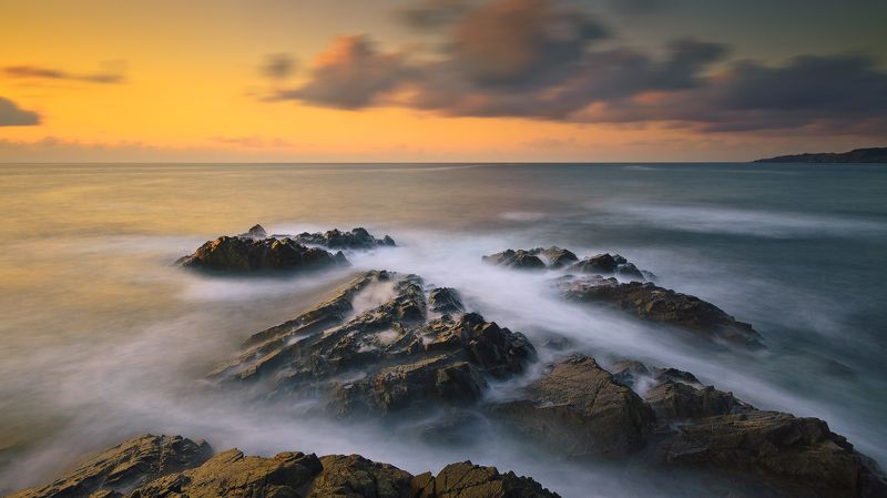 България, Черное море, Bulgaria, Balkan, outdoor, лето, season, sea, seascape, long exposure, black sea, morning, tranquility, europe, travel, sky, skyline, море ***photo preview