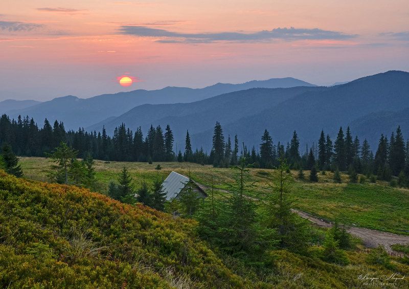 горы, мармаросы, карпаты, полонына струнге, закат, вечер, август На закате в горахphoto preview