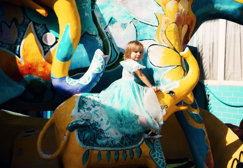 Принцесса и слонphoto preview