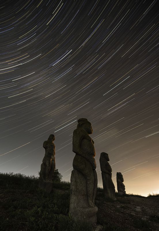 star trails, stars, milky way, nightscape, landscape Witnesses of the Past | Guards of the Futurephoto preview