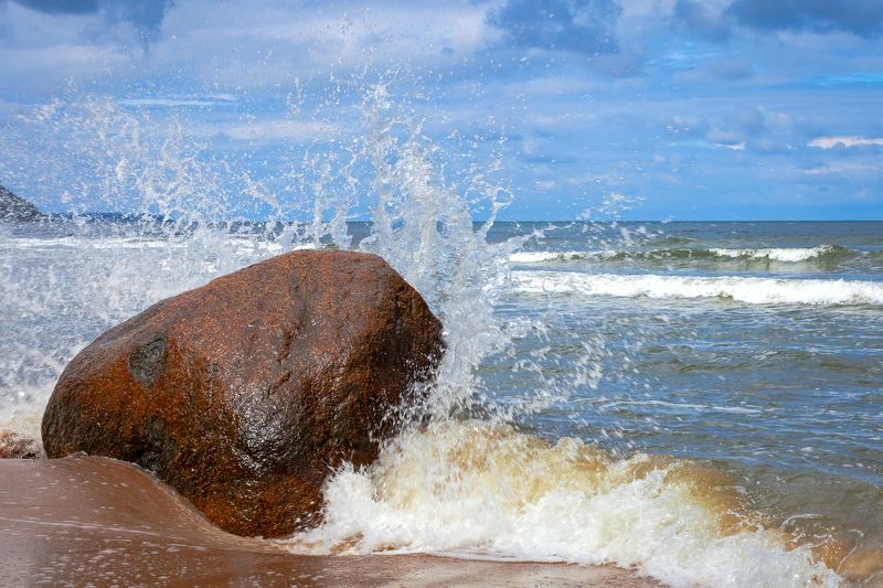 мореб лето, волны, всалеск Балтика photo preview