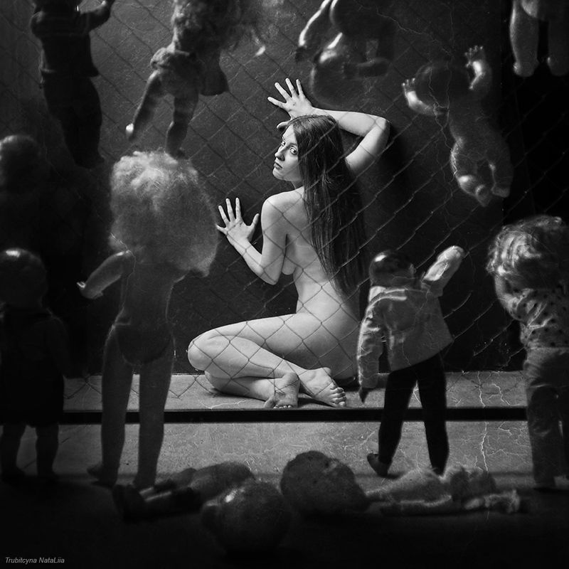 эмоция, ужас, безумие,девушка Безумиеphoto preview