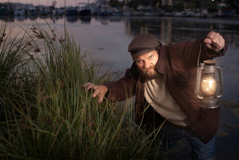 мужской портрет, винтаж, сказка, хоррор, страшное лицо, постановочная, иллюстрация  фото превью