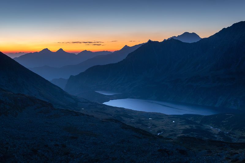 mountains, summer, poland, slovakia, sunrise Blue Hourphoto preview