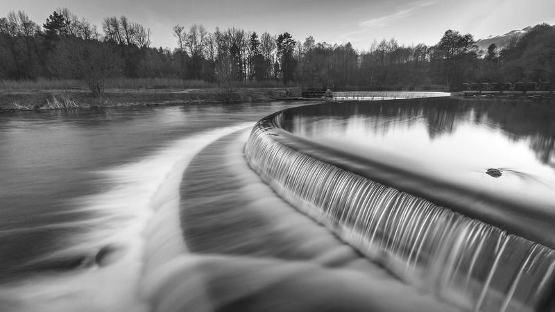 Беларусь, Водопад, Дрозды, Каскад, Минск, Парк, Река, Свилочь, Ч/б ...photo preview