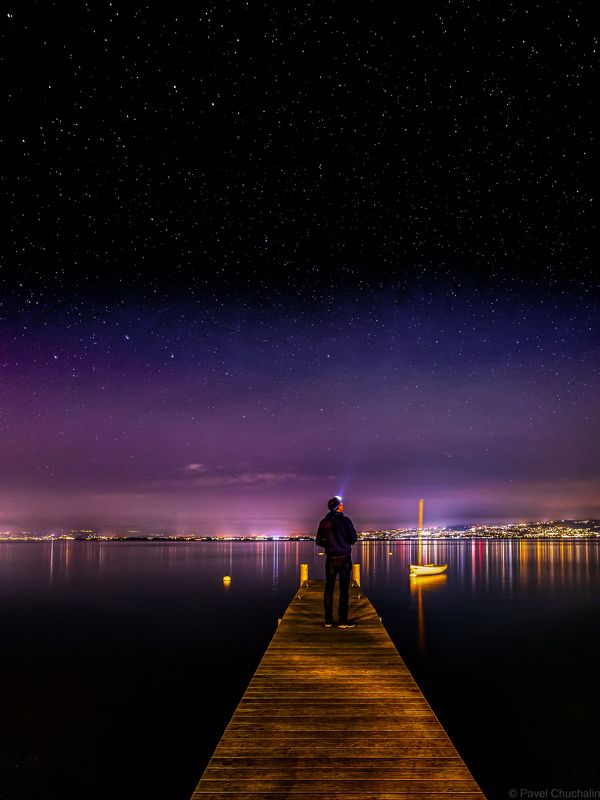 Ночь, пейзаж Звёздыphoto preview