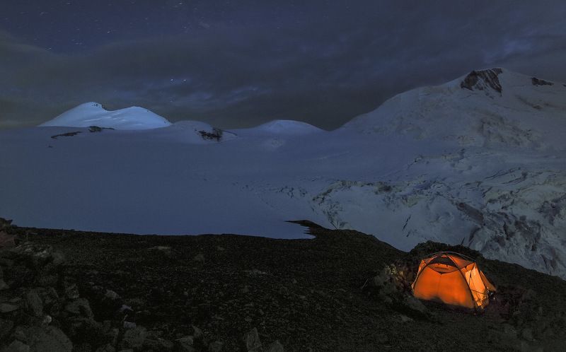 казбек ночь горы кавказ Казбекphoto preview