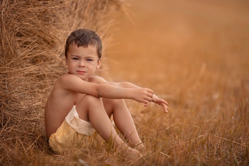 Поле пшеницы, дети В полеphoto preview