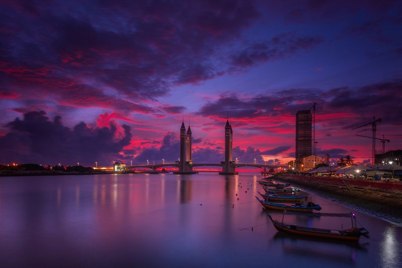 Sunrise Kuala Terengganu City Centre (KTCC Drawbridge),Malaysiaphoto preview