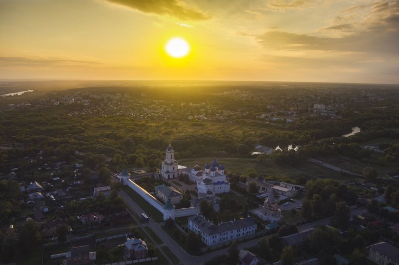 солнце, серпухов, природа, пейзаж, лето, закат, город photo preview