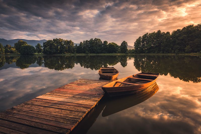 Boats painted with lightphoto preview