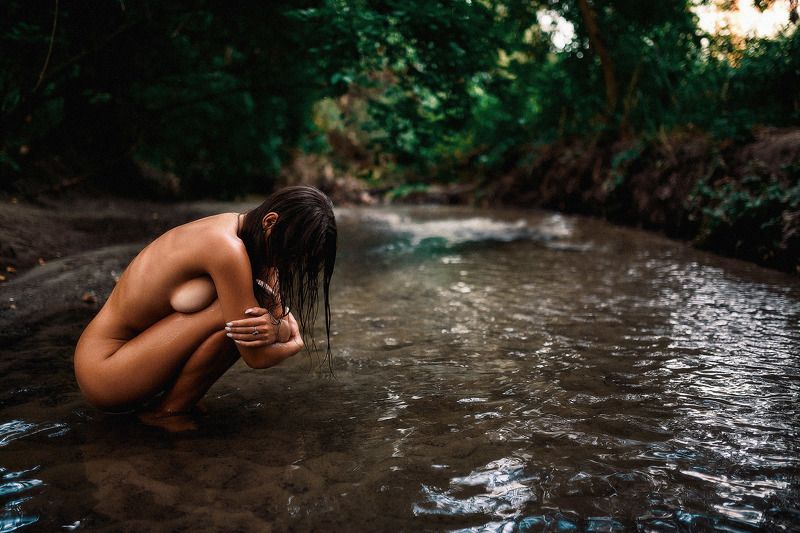 ню, девушка, вода, утро Наталиphoto preview