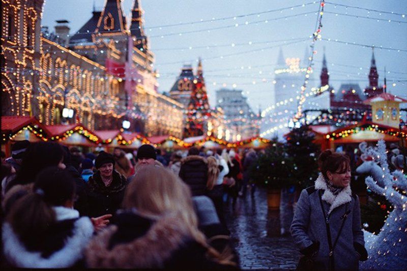 1.4, 50mm, Kodak, Nikon, Sigma, Ёлка, Кодак, Красная площадь, Москва, Новый год, Пленка, Плёнка, Ярмарка Зазеркалье фото превью