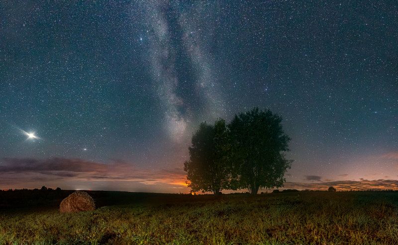 звезды, ночь, астрофото рядом с д. Шаква, Пермский крайphoto preview