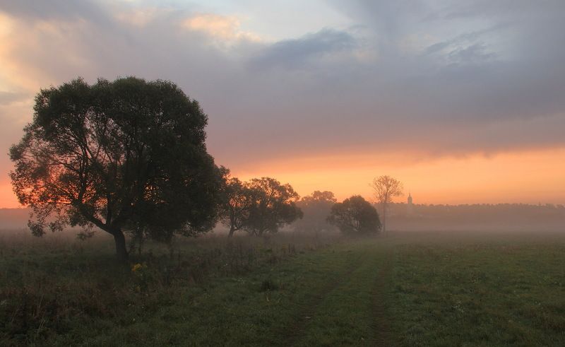 оптина, туман, осень, рассвет, природа, пейзаж, оптина пустынь Утро у Оптиныphoto preview