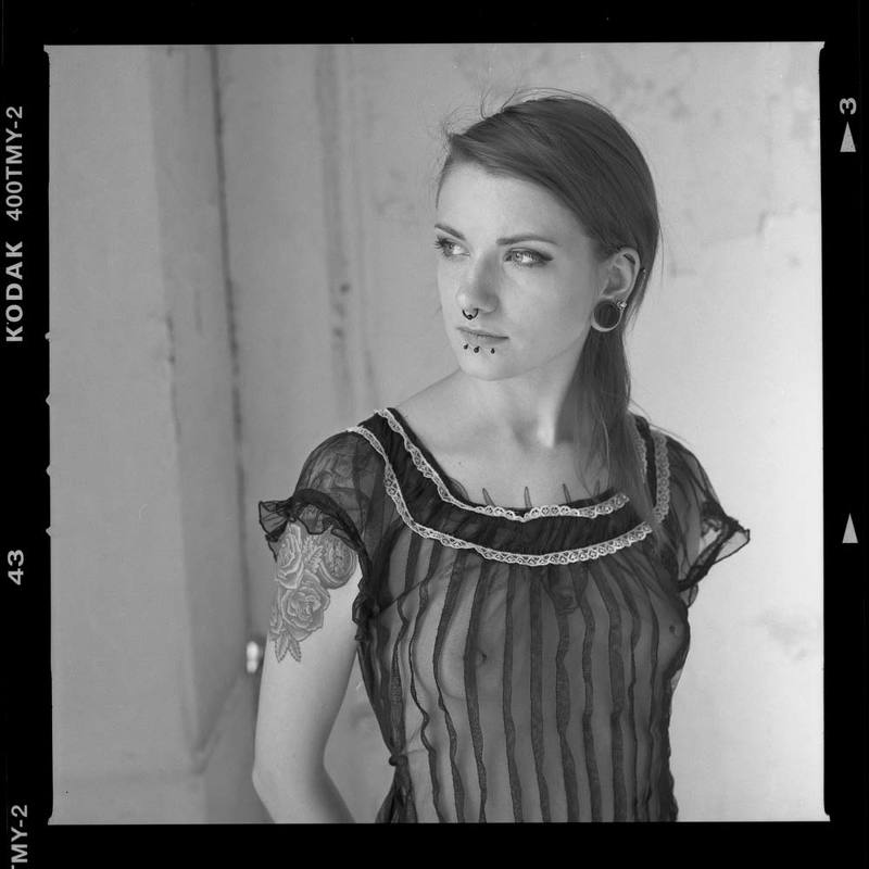 djfoto, urbex, abandoned, vilnius, gothic, film, hasselblad Girl with piercingphoto preview