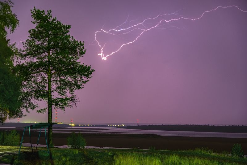 печора, коми, молния Ночь на Печореphoto preview