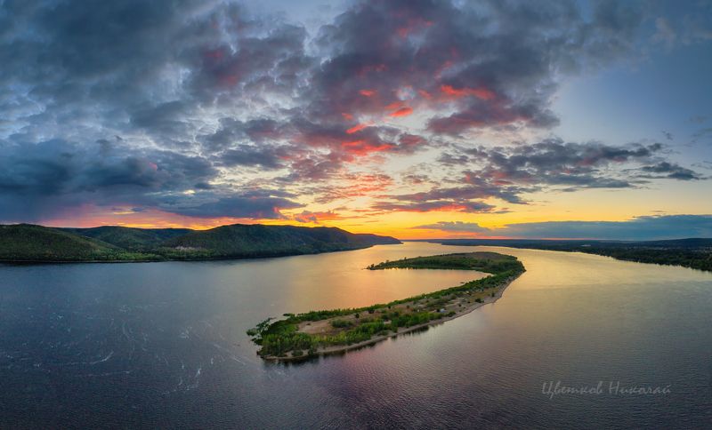 закат, волга Волгаphoto preview