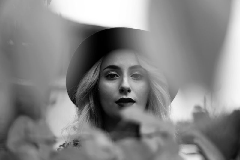 портрет, девушка, чб  ***photo preview