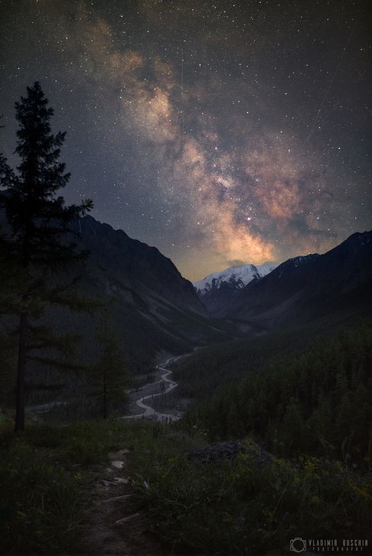 млечный путь, астрофотография, ночь, алтай, горный алтай Млечный путь над долиной р. Маашейphoto preview