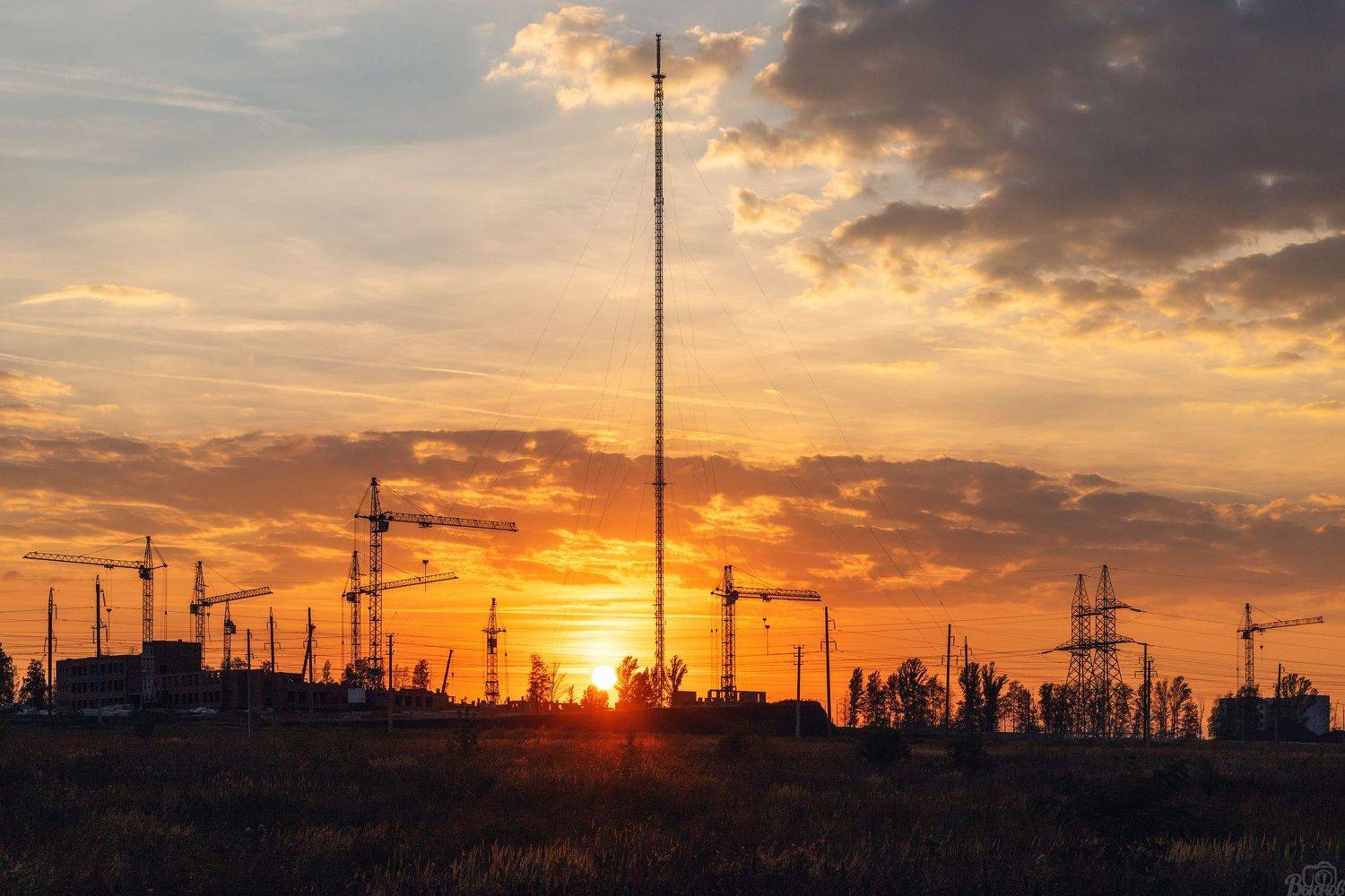тамбов, вышка, закат,, Сергей Вьюнов
