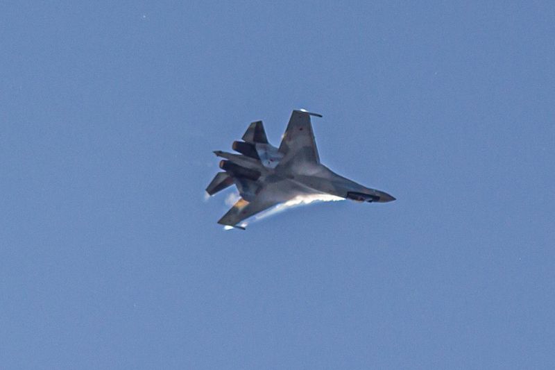 самолет, облака, истребитель, СУ, МИГ, скорость, истребители, вооружение, россия, ВВС, самолеты, гром photo preview