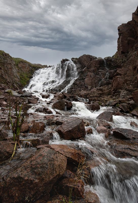 пейзаж, пейзажная фотография, пейзажи, териберка, россия, порог, река, водопад, путешествие, landscape, landscapes, landscape photography, waterfall Водопад у Териберкиphoto preview