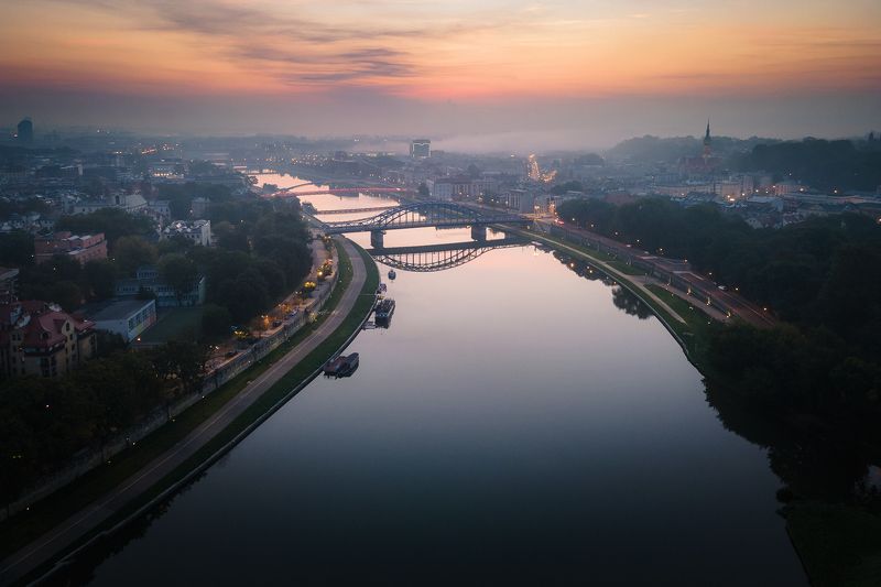 poland, kraków, cracow, sunrise Morning in the Cityphoto preview