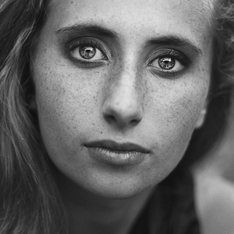 девушка, чб, портрет  ***photo preview