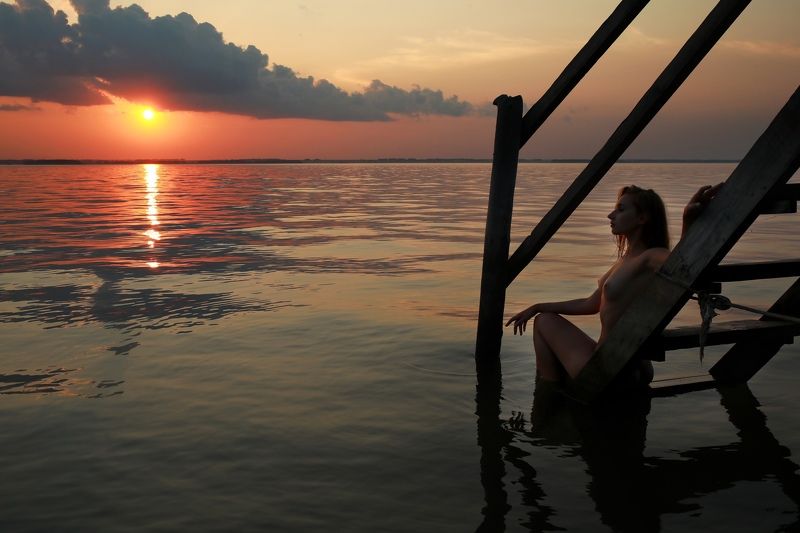 фотограф,павелтроицкий,ню,эротика,nude,artnu,nu,закат,обь На закате,Обьphoto preview