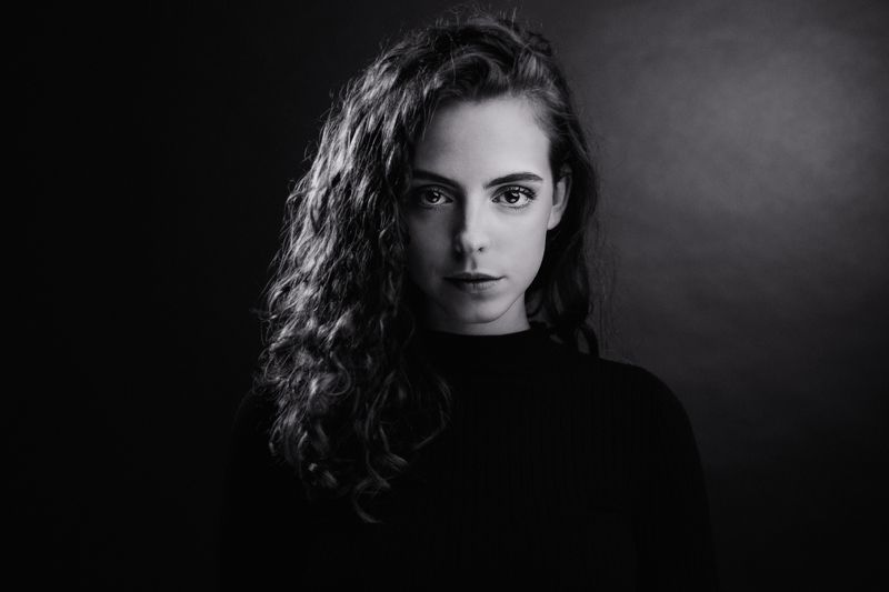 beauty, female, woman, eyes, black, white, studio, portrait, canon, godox, hair, nose, lips R o s aphoto preview