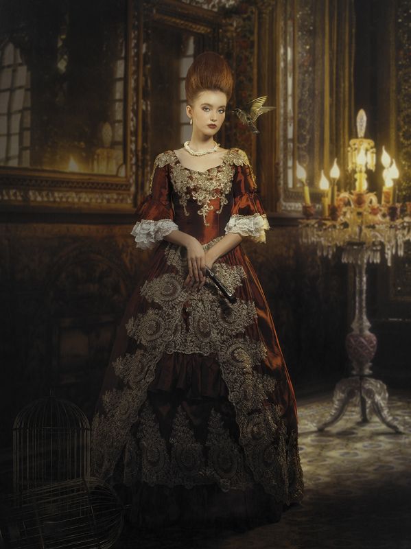 portrait Girl and her birdphoto preview