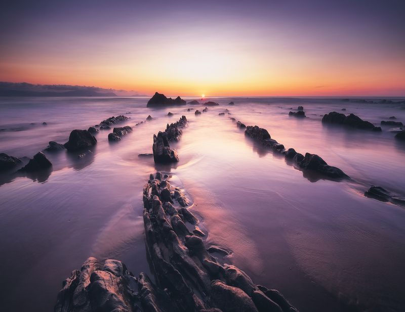 панорама, лето, испания, море, basque, бискайя, bizkaia, barrika, flysch К солнцуphoto preview